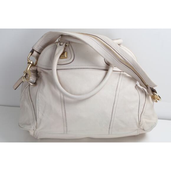 Vintage GIVENCHY Cream Leather Detachable Shoulder Strap Satchel Bag - Picture 13 of 15